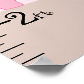 Stapelroze olifantengroeikaart houdt 8 x 44! poster (Hoek)