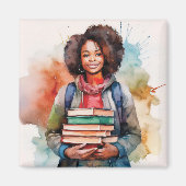 Stapels boeken magneet (Voorkant)