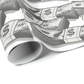 Stapels contant geld cadeaupapier (Rol Hoek)