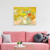Stapels Franse romans | Vincent van Gogh Canvas Afdruk (Insitu (Woonkamer))