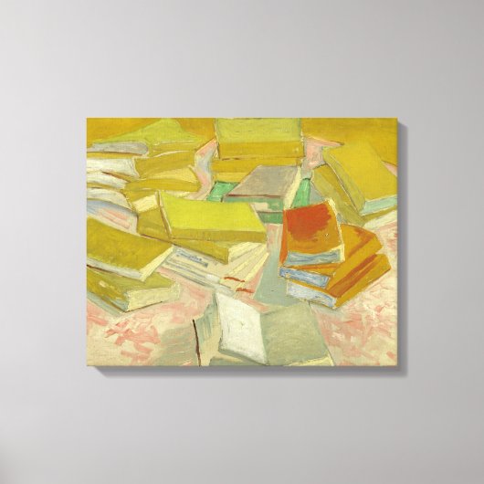 Stapels Franse romans | Vincent van Gogh Canvas Afdruk (Voorkant)