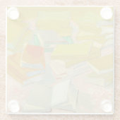 Stapels Franse romans | Vincent van Gogh Glazen Onderzetter (Achterkant)