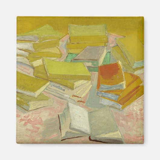 Stapels Franse romans | Vincent van Gogh Magneet (Voorkant)
