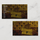 Stapels gouden staven visitekaartje (Voorkant / Achterkant)