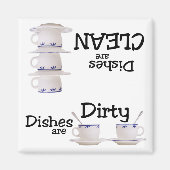 Stapels van kopjes Vaatwasser Magneet (Voorkant)