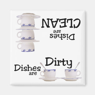 Stapels van kopjes Vaatwasser Magneet