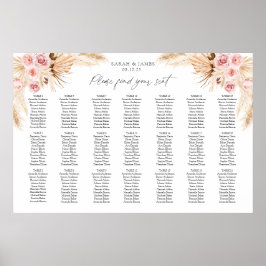 Stapelschema Boho Pampas Poster