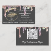 Stapelschuine streep maakt standaard Logo Qr-code  Visitekaartje (Voorkant / Achterkant)