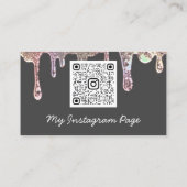 Stapelschuine streep maakt standaard Logo Qr-code  Visitekaartje (Achterkant)