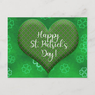 Stapelstaarten Dag Shamrock Heart Love Briefkaart