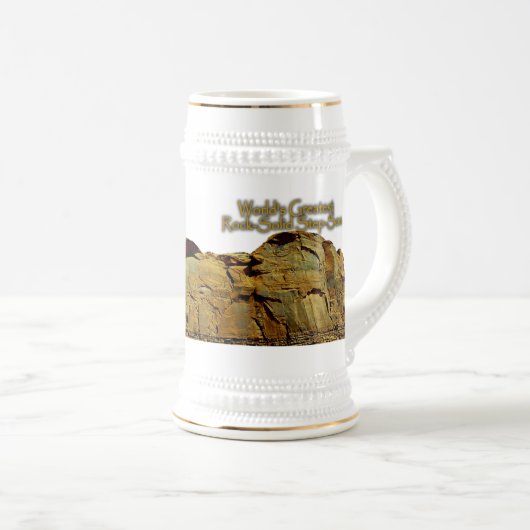 Stapelstaartje-Solid White Beer Stein Bierpul (Voorkant rechts)