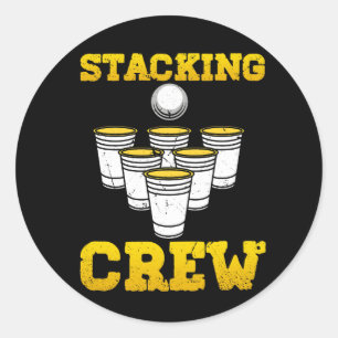 Stapelstackingstackingstaart voor sportstacks ronde sticker