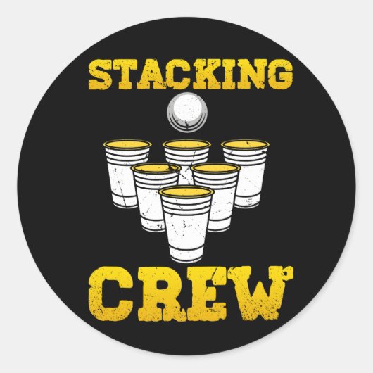 Stapelstackingstackingstaart voor sportstacks ronde sticker (Voorkant)