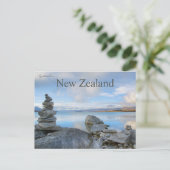 Stapelstenen bij Lake Tekapo Nieuw-Zeeland Briefkaart (Staand voorkant)