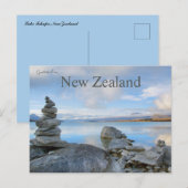Stapelstenen bij Lake Tekapo Nieuw-Zeeland Briefkaart (Voorkant / Achterkant)