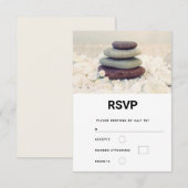 Stapelstenen Meditatieve Cairn bruiloft RSVP Kaartje (Voorkant / Achterkant)