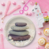 Stapelstenen Meditatieve Cairn Papieren Bordje (Feest)