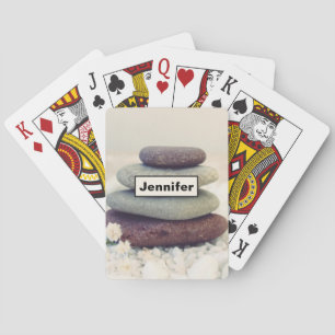 Stapelstenen Meditatieve Cairn Pokerkaarten