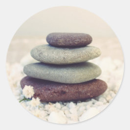 Stapelstenen Meditatieve Cairn Ronde Sticker