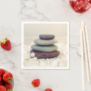 Stapelstenen Meditatieve Cairn Servet