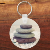 Stapelstenen Meditatieve Cairn Sleutelhanger (Achterkant)