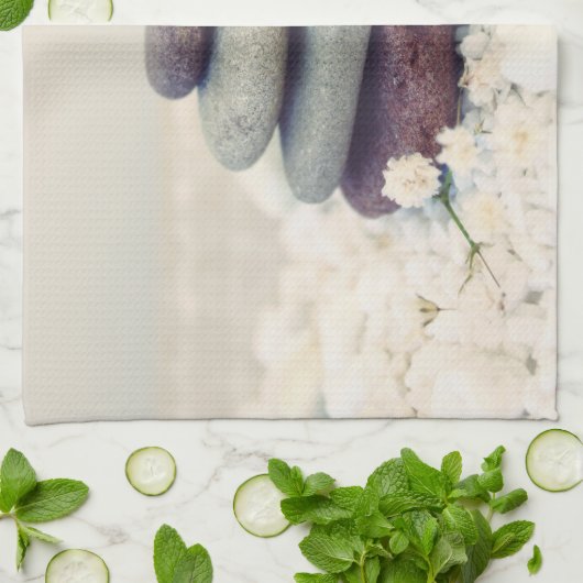 Stapelstenen Meditatieve Cairn Theedoek (Gevouwen)