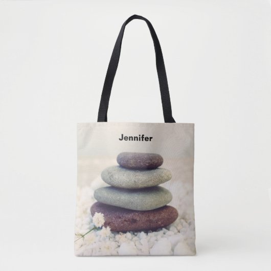 Stapelstenen Meditatieve Cairn Tote Bag (Voorkant)