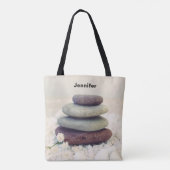 Stapelstenen Meditatieve Cairn Tote Bag (Achterkant)