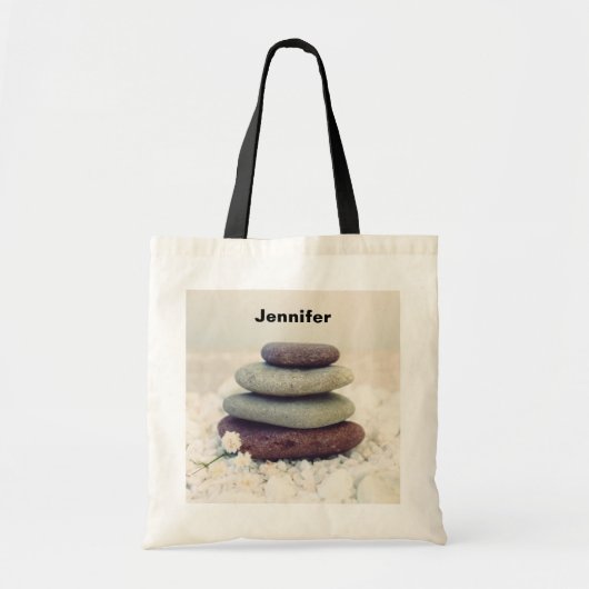 Stapelstenen Meditatieve Cairn Tote Bag (Voorkant)