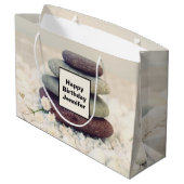 Stapelstenen Meditatieve Cairn Verjaardag Groot Cadeauzakje (Achterkant Gekanteld)