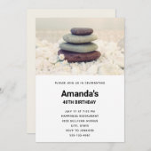 Stapelstenen Meditatieve Cairn Verjaardag Kaart (Voorkant / Achterkant)