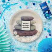 Stapelstenen Meditatieve Cairn Verjaardag Papieren Bordje (Feest)