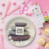 Stapelstenen Meditatieve Cairn Verjaardag Papieren Bordje (Feest)