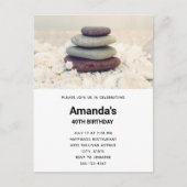 Stapelstenen Meditatieve Cairn Verjaardag Uitnodiging Briefkaart (Voorkant)