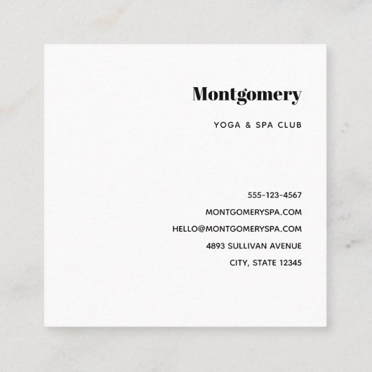 Stapelstenen Meditatieve Cairn Vierkante Visitekaartje (Achterkant)