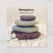 Stapelstenen Meditatieve Cairn Vierkante Visitekaartje (Voorkant)