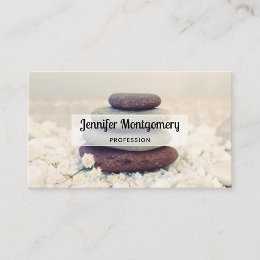 Stapelstenen Meditatieve Cairn Visitekaartje (Voorkant)