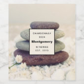 Stapelstenen Meditatieve Cairn wijn maken Etiket (Enkel label)