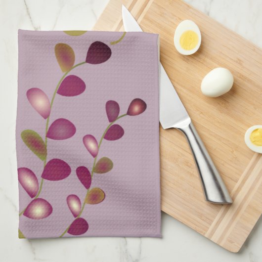 Stapelstreep met floraal ontworpen theedoek (Quarter Fold)