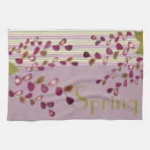 Stapelstreep met floraal ontworpen theedoek (Horizontaal)