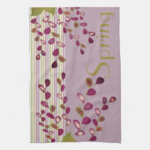 Stapelstreep met floraal ontworpen theedoek (Verticaal)