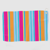 Stapeltoverkleurige strepen golfhanddoek (Horizontaal)