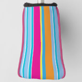 Stapeltoverkleurige strepen golfheadcover (Draai 90)