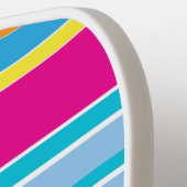 Stapeltoverkleurige strepen pickleball paddle (Links Detail)
