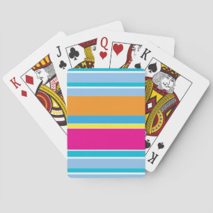 Stapeltoverkleurige strepen pokerkaarten