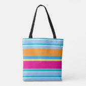Stapeltoverkleurige strepen tote bag (Achterkant)