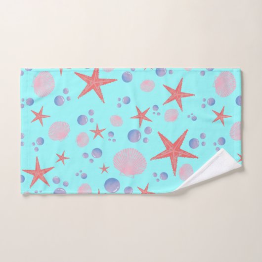 Stapelvis Zee schelpdiervis Kustzomer zeestrand Bad Handdoek (Handdoek)