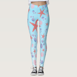 Stapelvis Zee schelpdiervis Kustzomer zeestrand Leggings
