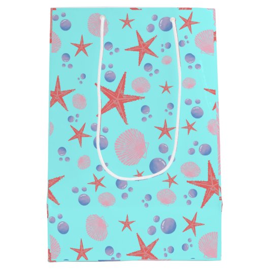 Stapelvis Zee schelpdiervis Kustzomer zeestrand Medium Cadeauzakje (Achterkant)