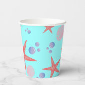 Stapelvis Zee schelpdiervis Kustzomer zeestrand Papieren Bekers (Achterkant)
